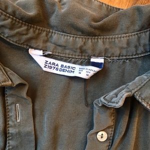 Denim Cropped Button Up